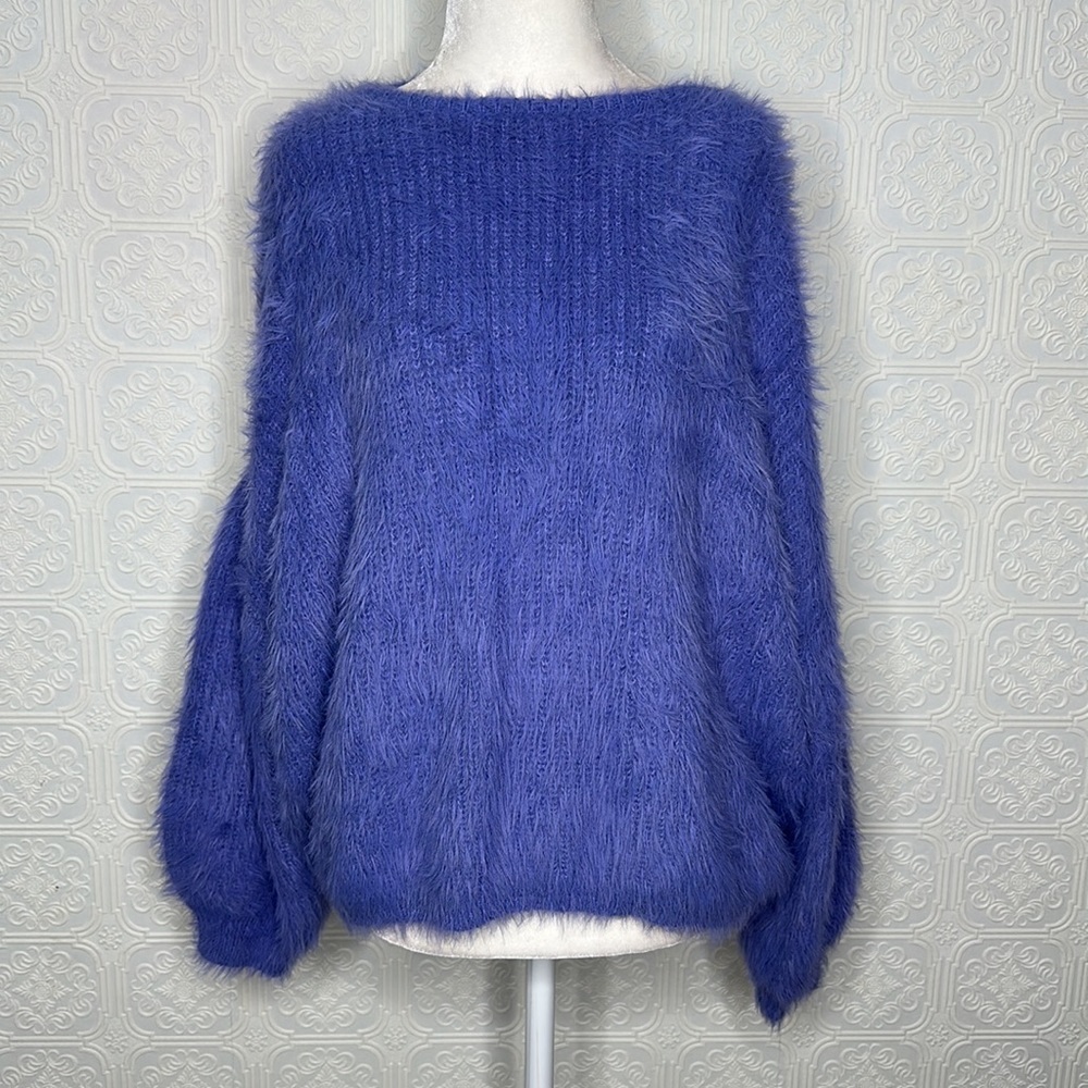 Neely | Eyelash Sweater Crisscross Open Back